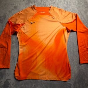 Nike Bright Orange Dri-FIT Long Sleeve Top